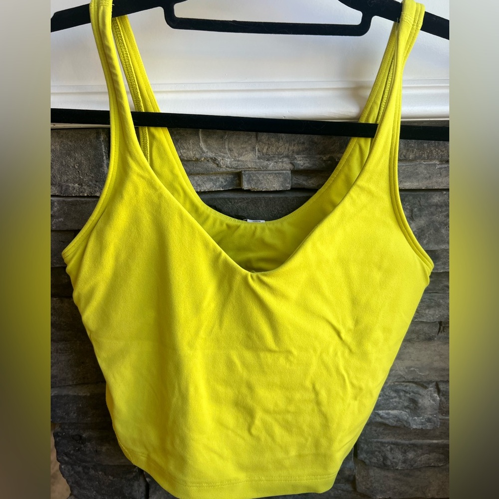 Lululemon Align Cropped Tank - size 6 - Yellow Serpentine
